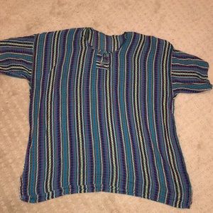 Multi color woven cover up